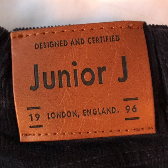 Jasper Conran British black corduroy lined pants with detachable suspenders - Picture 2 of 8